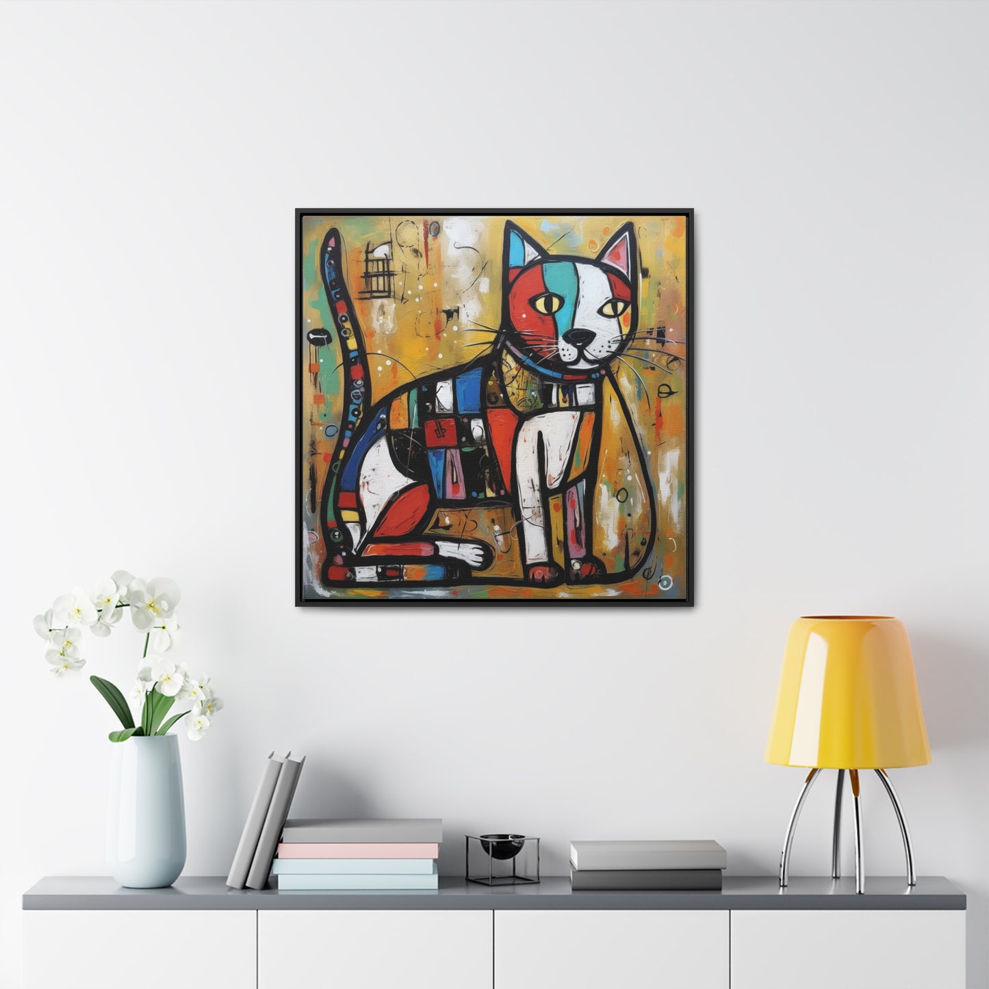 Cat 104, Gallery Canvas Wraps, Square Frame