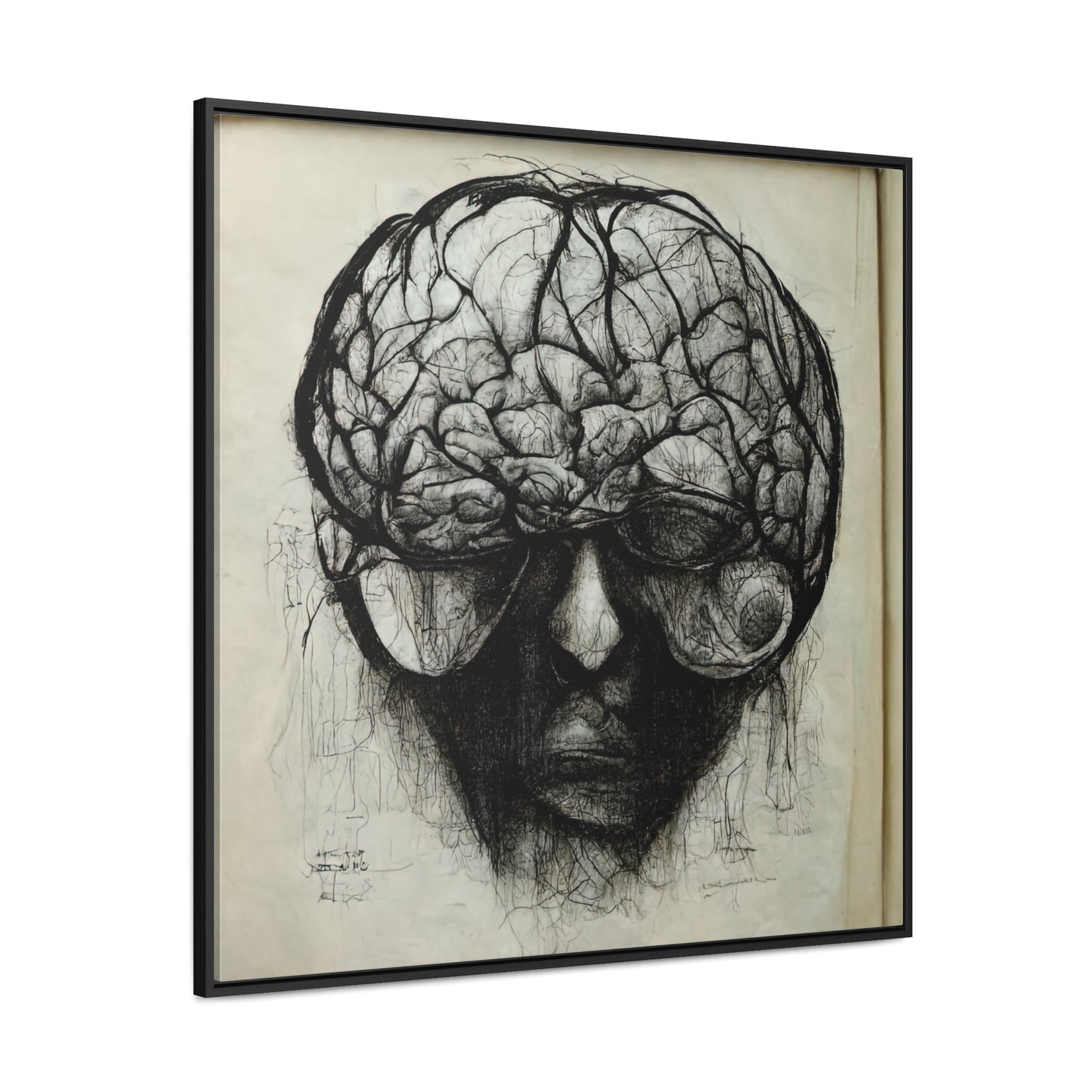 Brain 45, Valentinii, Gallery Canvas Wraps, Square Frame