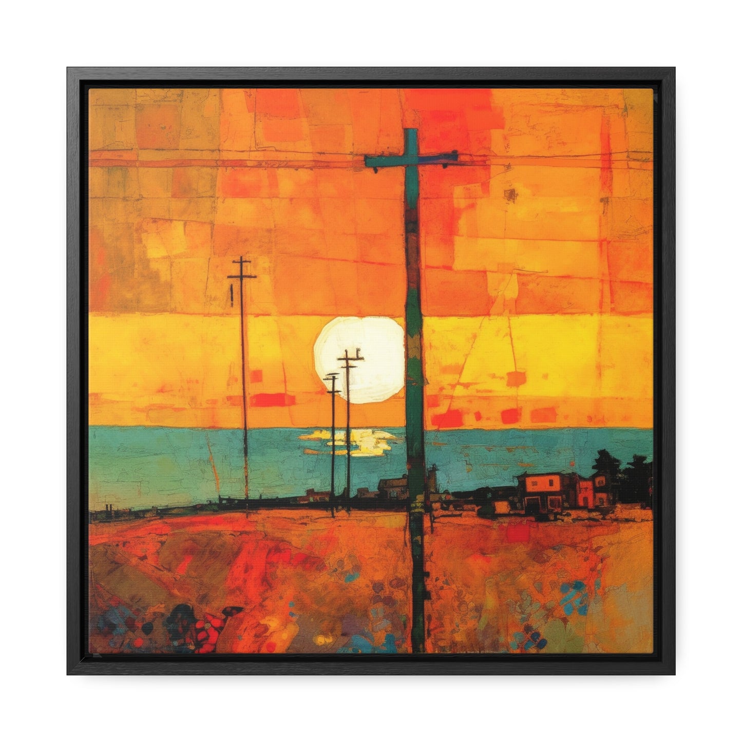 Land of the Sun 63, Valentinii, Gallery Canvas Wraps, Square Frame