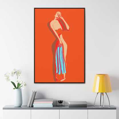 The Orange Towel, Original Eduard Pavel, Gallery Canvas Wraps, Vertical Frame