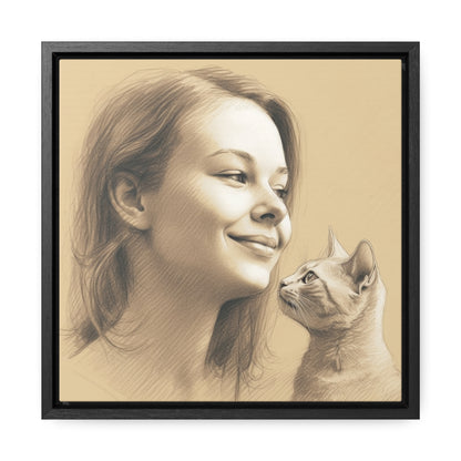 Cat Woman 30, Gallery Canvas Wraps, Square Frame