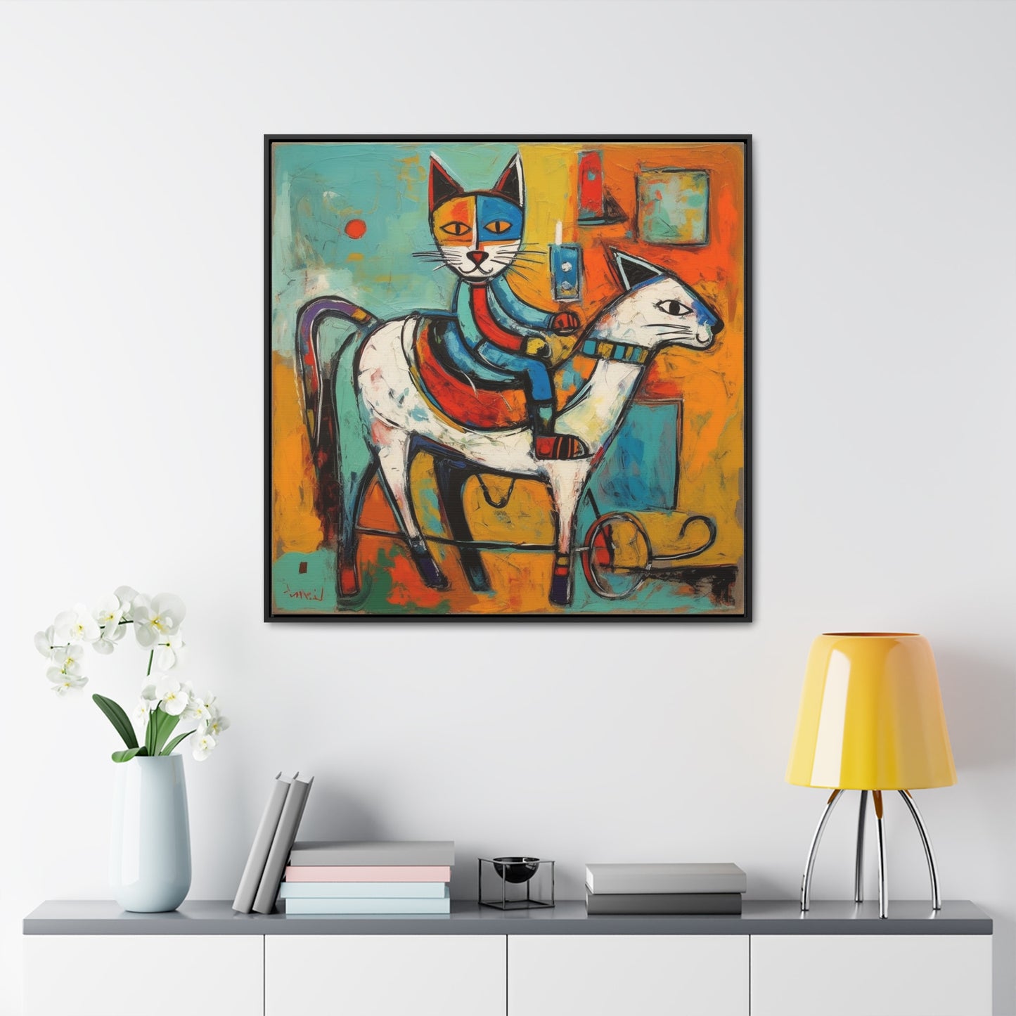 Cat 111, Gallery Canvas Wraps, Square Frame