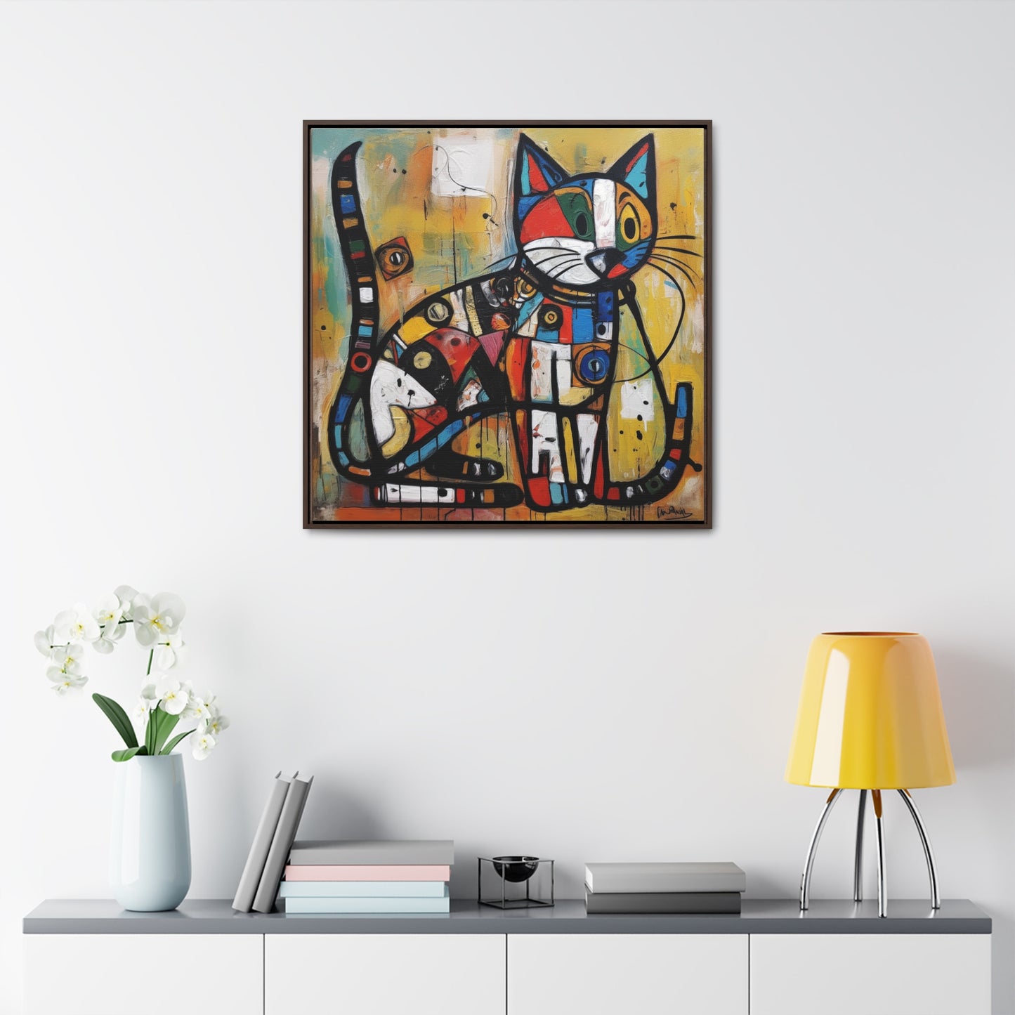 Cat 101, Gallery Canvas Wraps, Square Frame