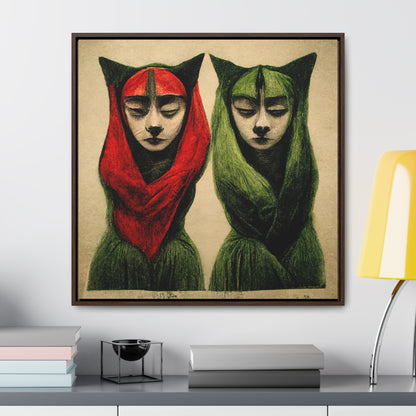 Cat Woman 5, Valentinii, Gallery Canvas Wraps, Square Frame