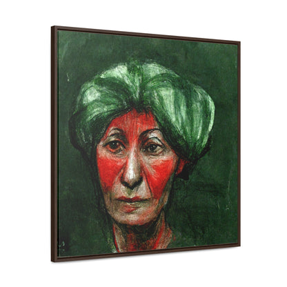 Loneliness Green Red 42, Valentinii, Gallery Canvas Wraps, Square Frame