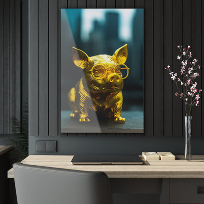 Gold Pig, Acrylic Prints