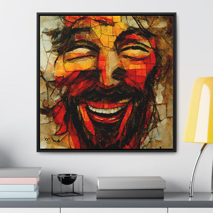 Jesus smiling, Valentinii, Gallery Canvas Wraps, Square Frame