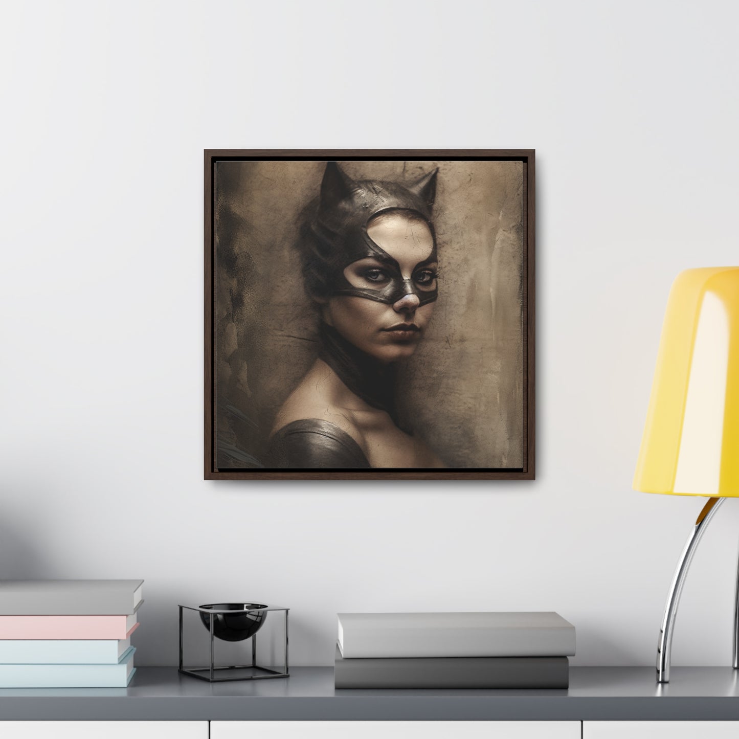 Cat Woman 18, Gallery Canvas Wraps, Square Frame