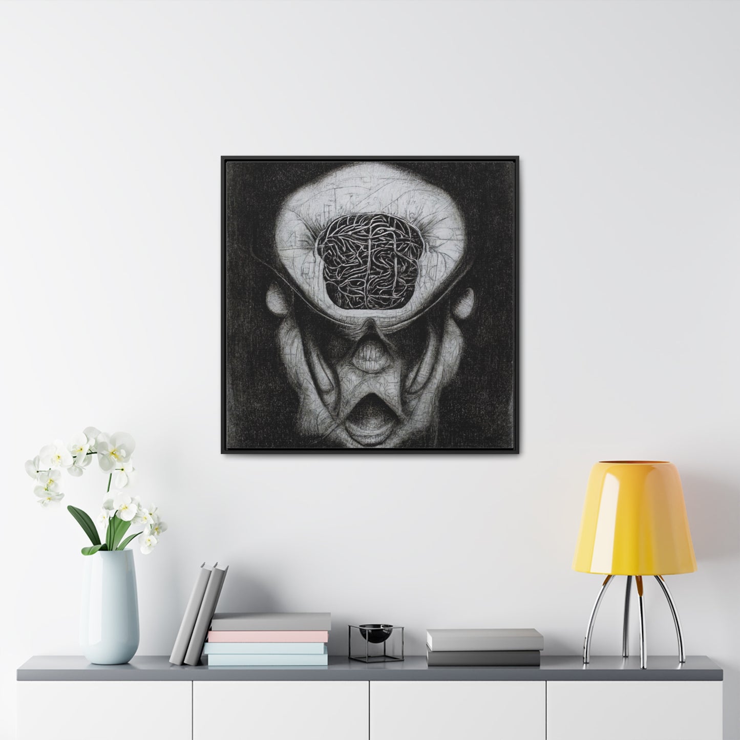 Brain 10, Valentinii, Gallery Canvas Wraps, Square Frame