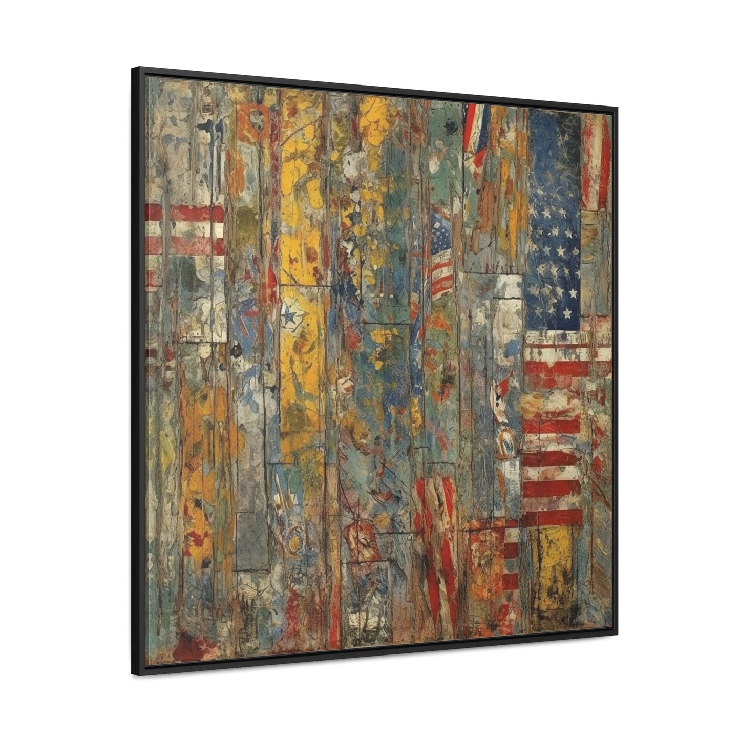 USA 9, Gallery Canvas Wraps, Square Frame