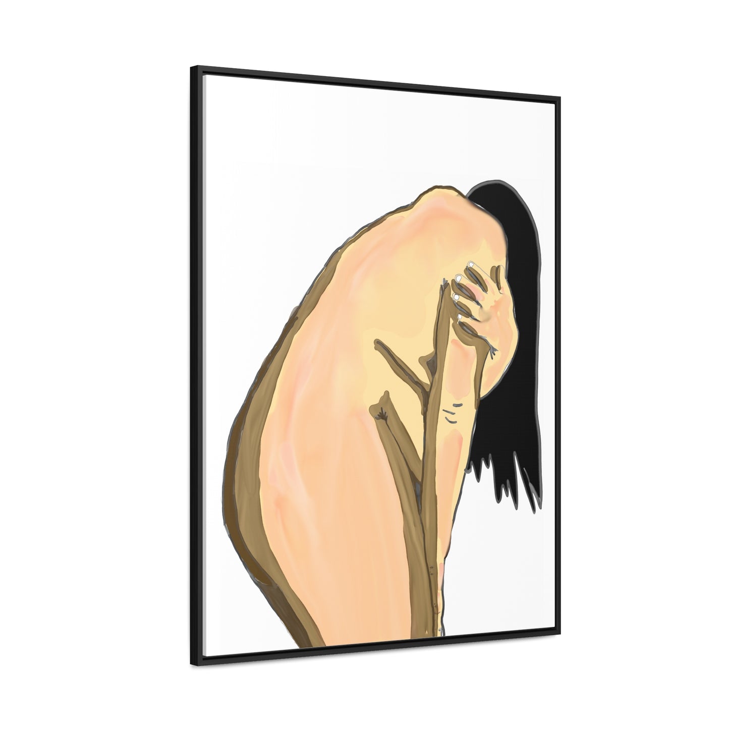 Sorrowful Woman, Original Eduard Pavel, Gallery Canvas Wraps, Vertical Frame