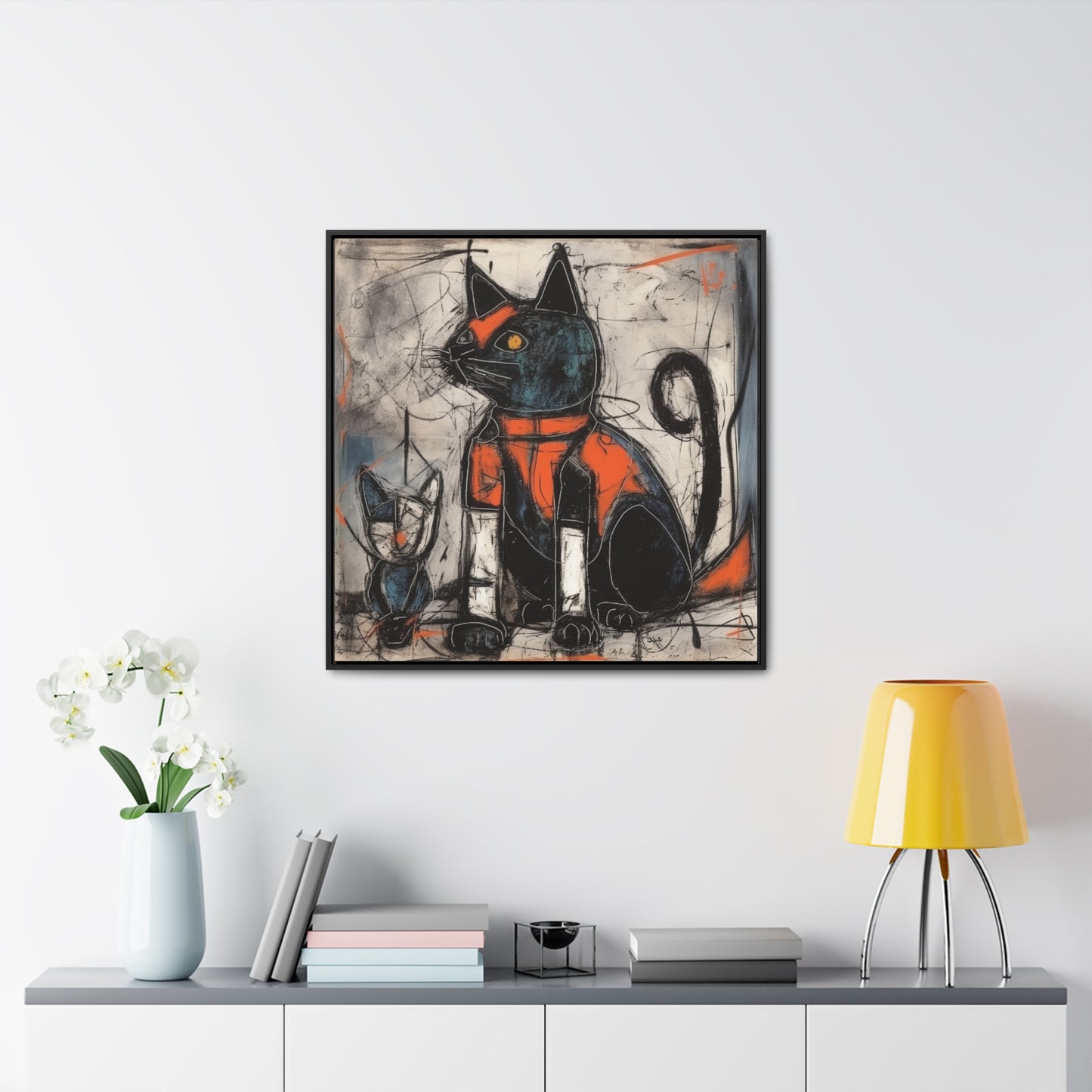 Cat 92, Gallery Canvas Wraps, Square Frame