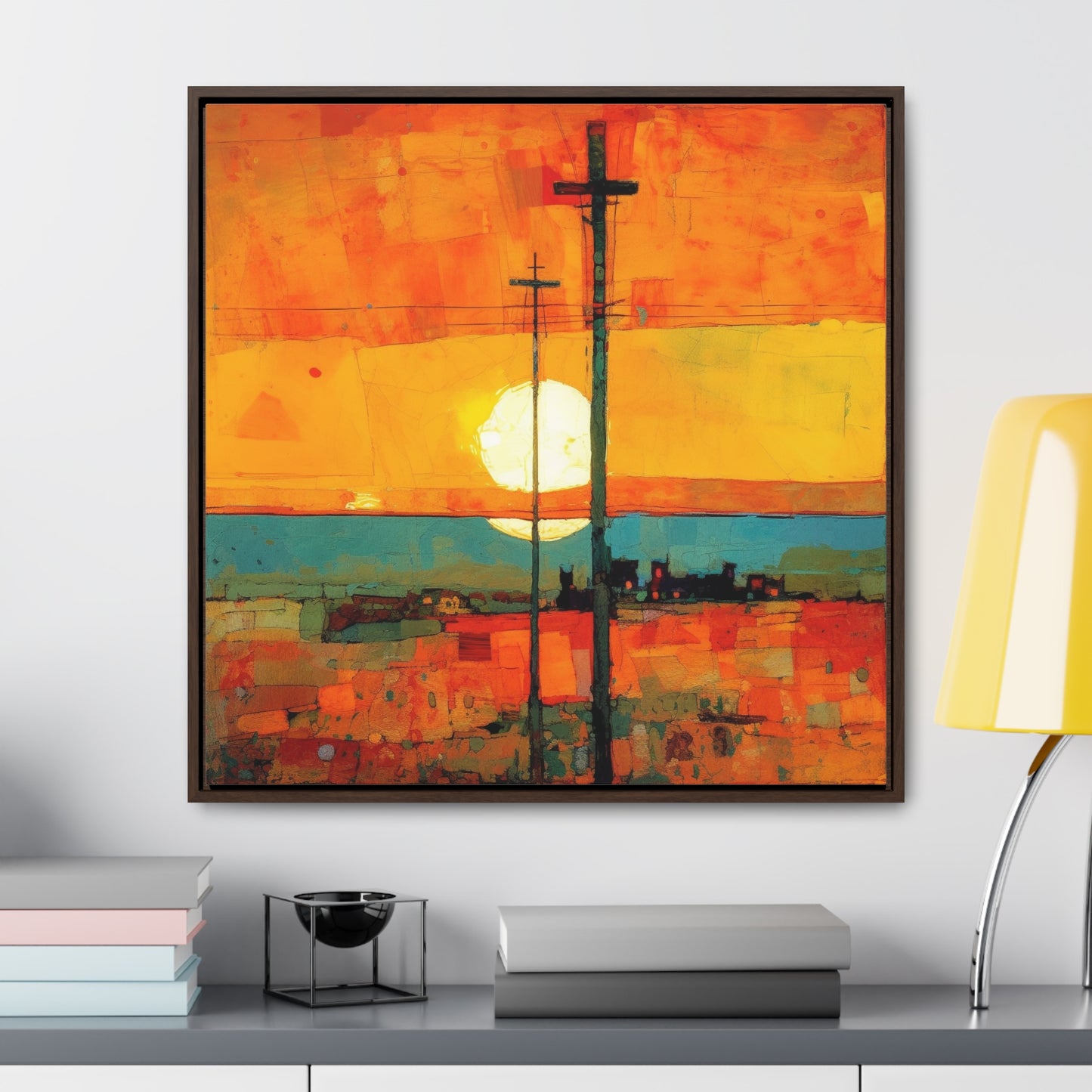 Land of the Sun 67, Valentinii, Gallery Canvas Wraps, Square Frame