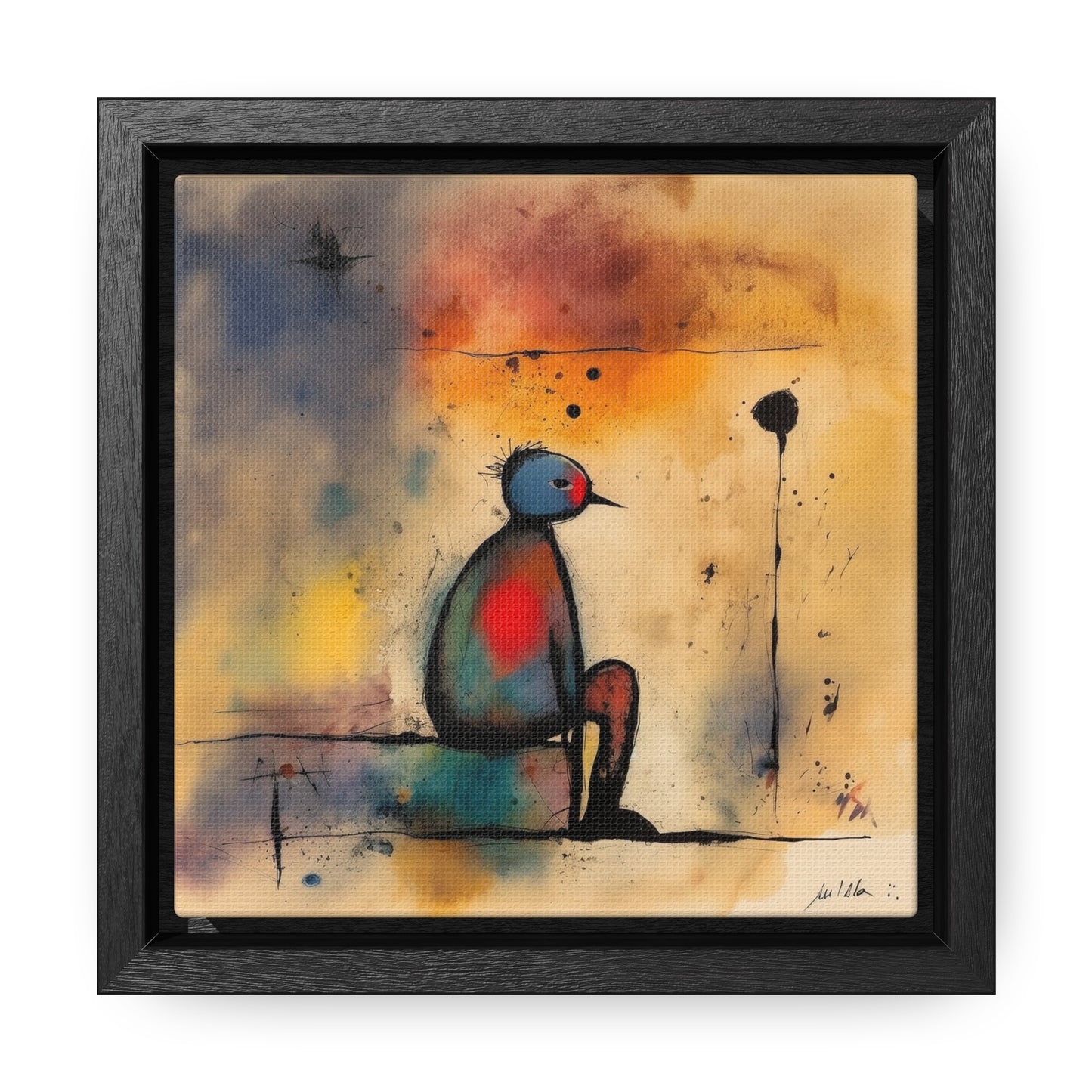 Sad Man 8, Gallery Canvas Wraps, Square Frame