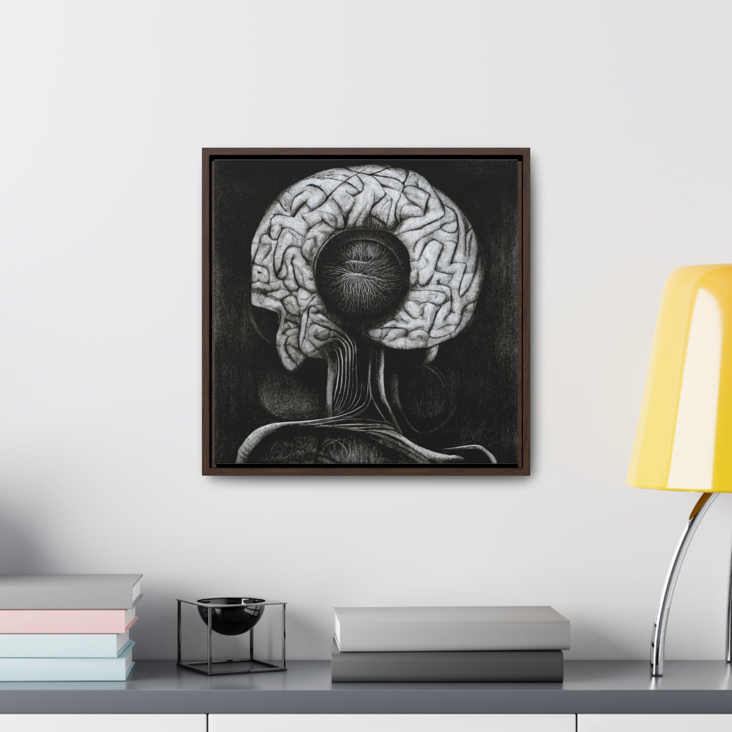 Brain 40, Valentinii, Gallery Canvas Wraps, Square Frame