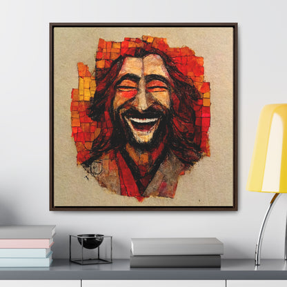 Jesus smiling 6, Valentinii, Gallery Canvas Wraps, Square Frame