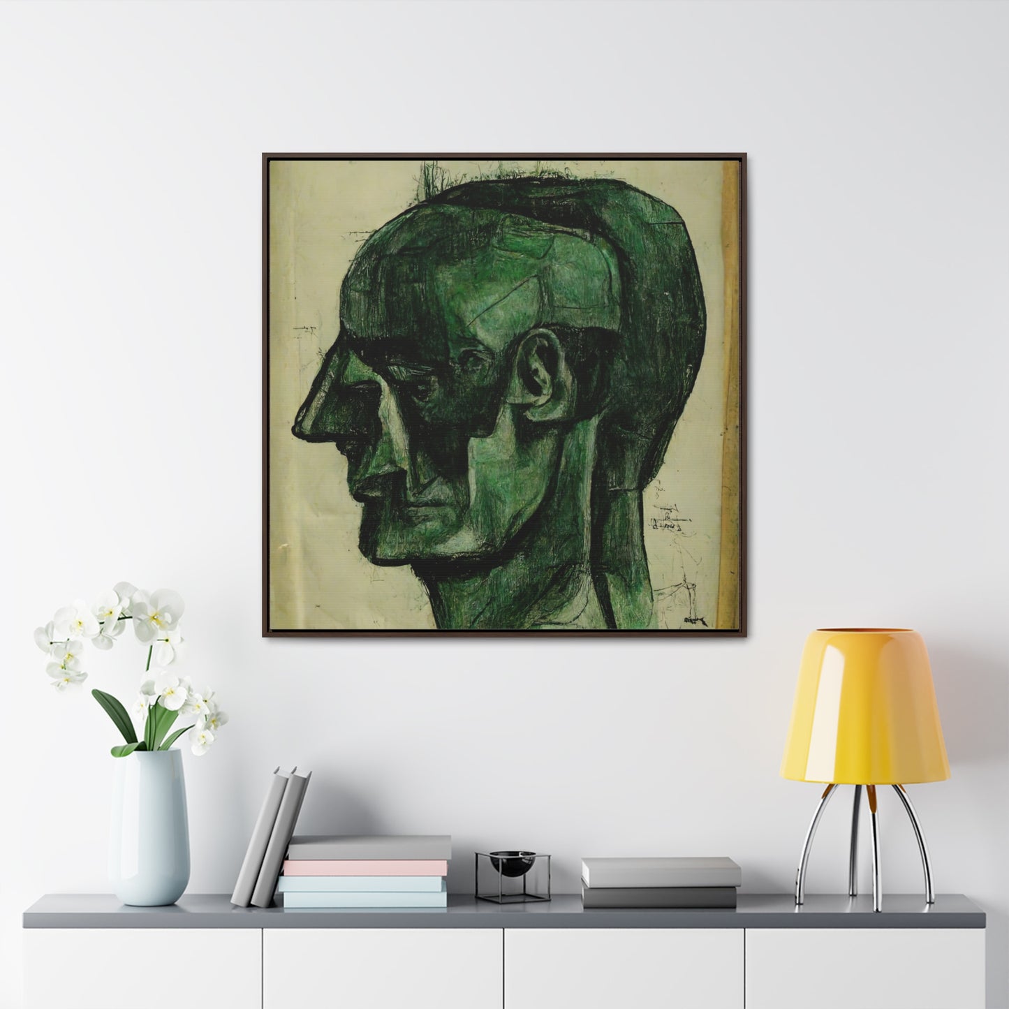 Heads 3, Valentinii, Gallery Canvas Wraps, Square Frame