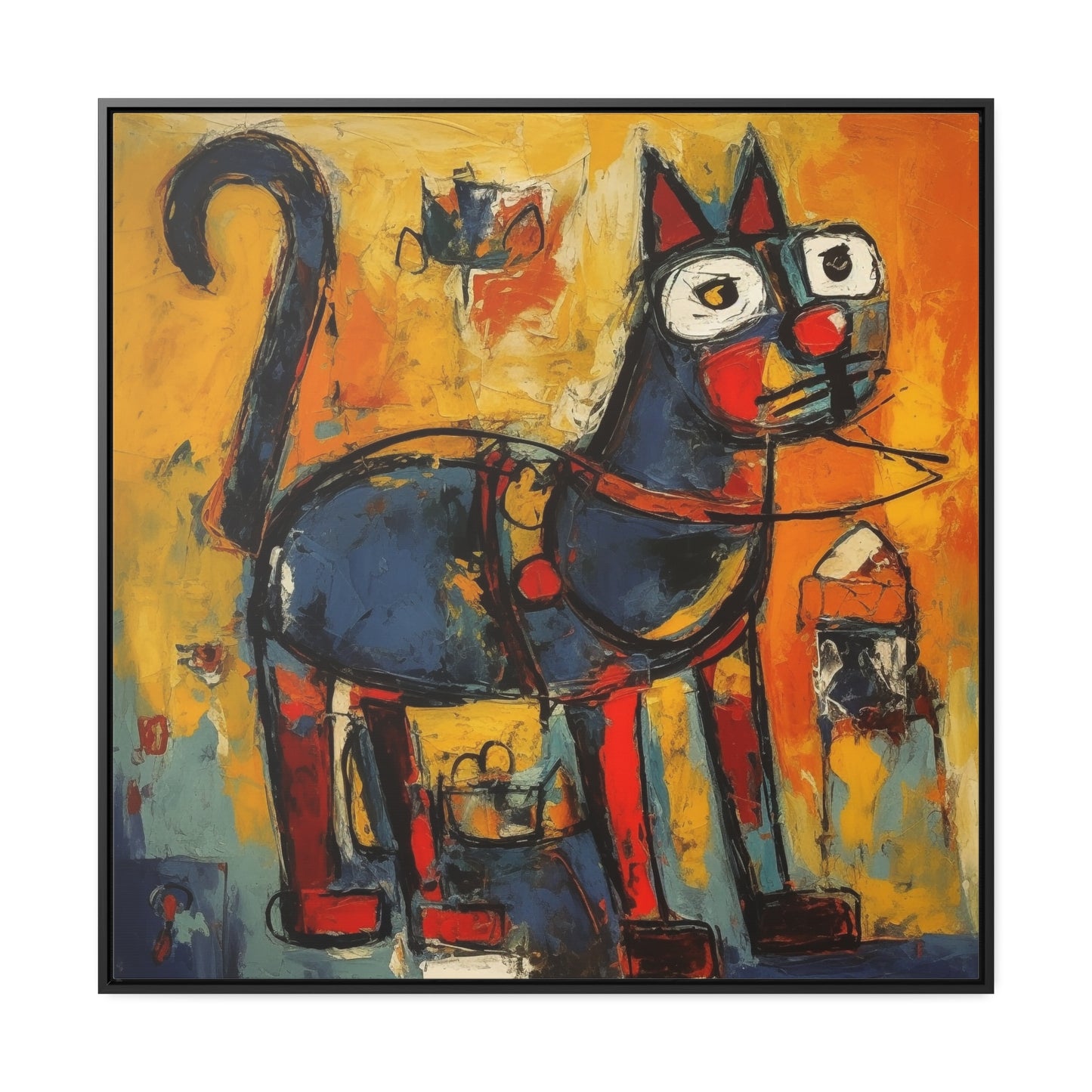 Cat 98, Gallery Canvas Wraps, Square Frame