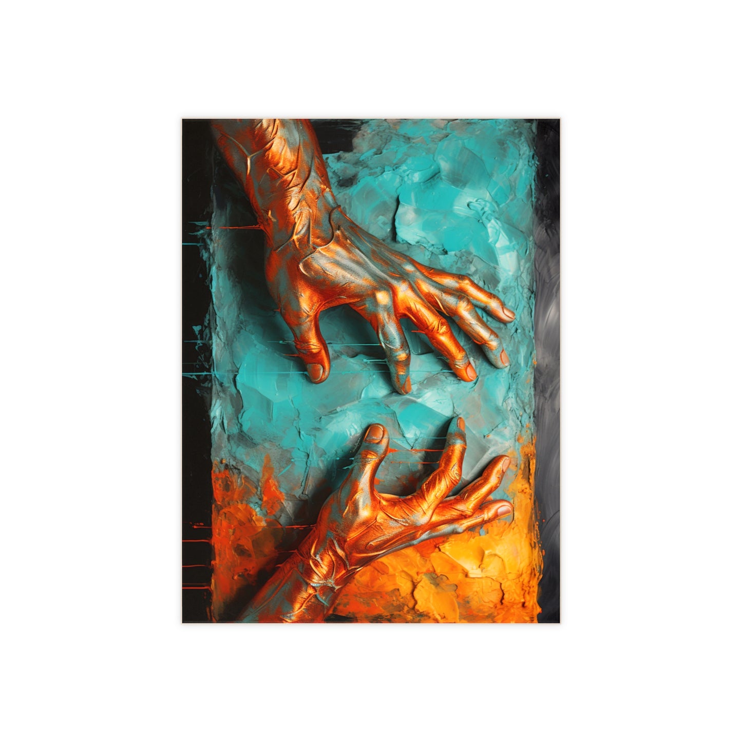 Hands 100, Ceramic Photo Tile