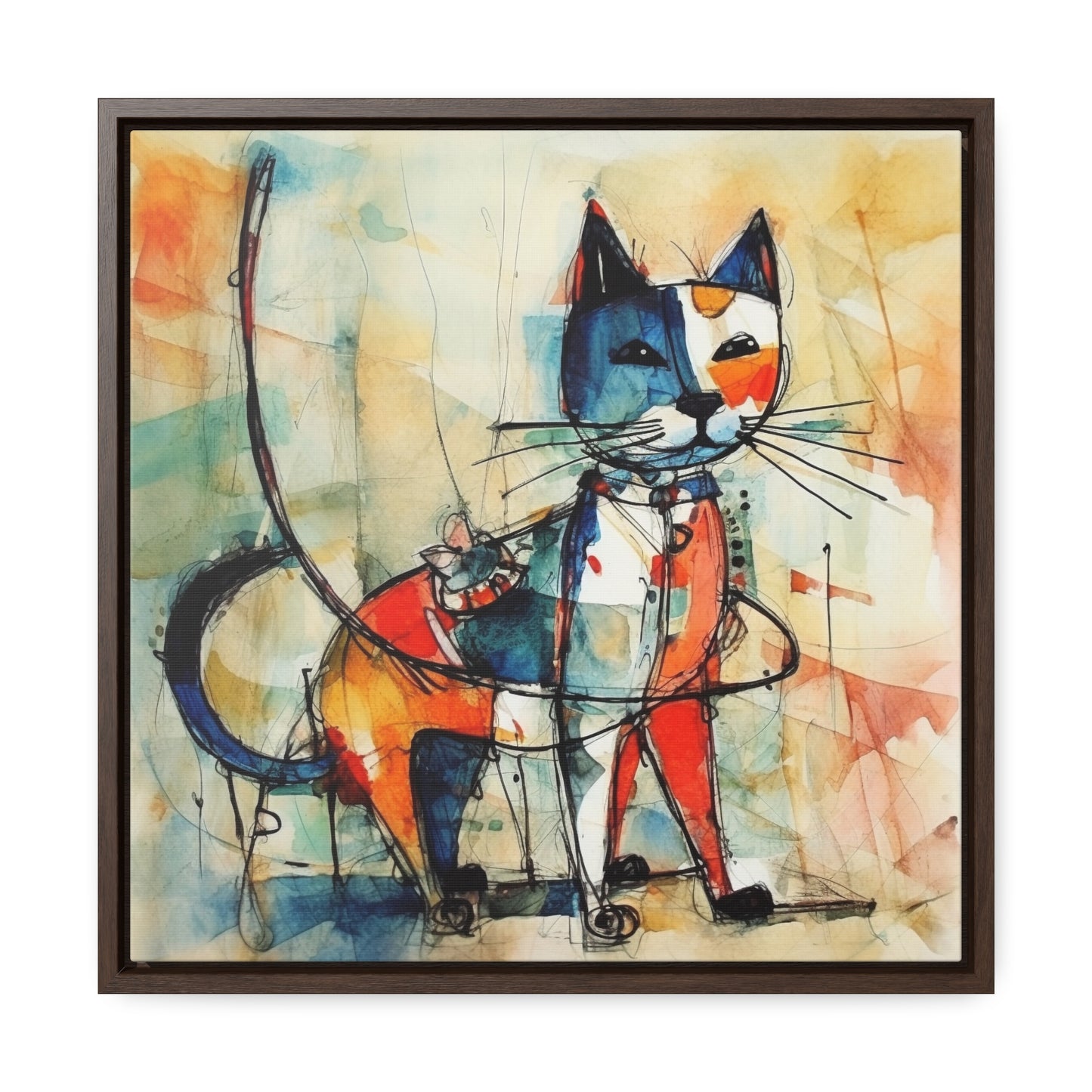 Cat 75, Gallery Canvas Wraps, Square Frame