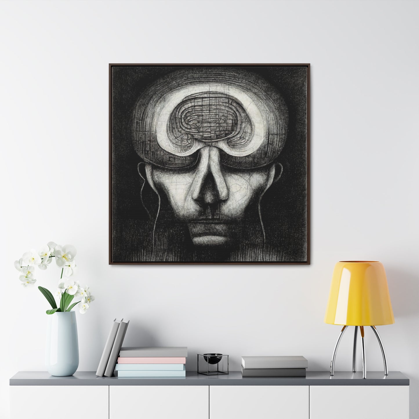 Brain 57, Valentinii, Gallery Canvas Wraps, Square Frame