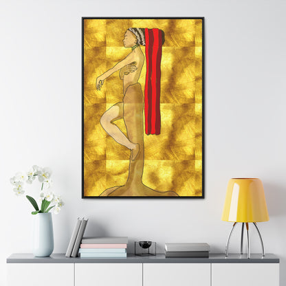 Woman in Gold, Original Eduard Pavel, Gallery Canvas Wraps, Vertical Frame