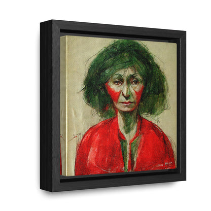 Loneliness Green Red 36, Valentinii, Gallery Canvas Wraps, Square Frame