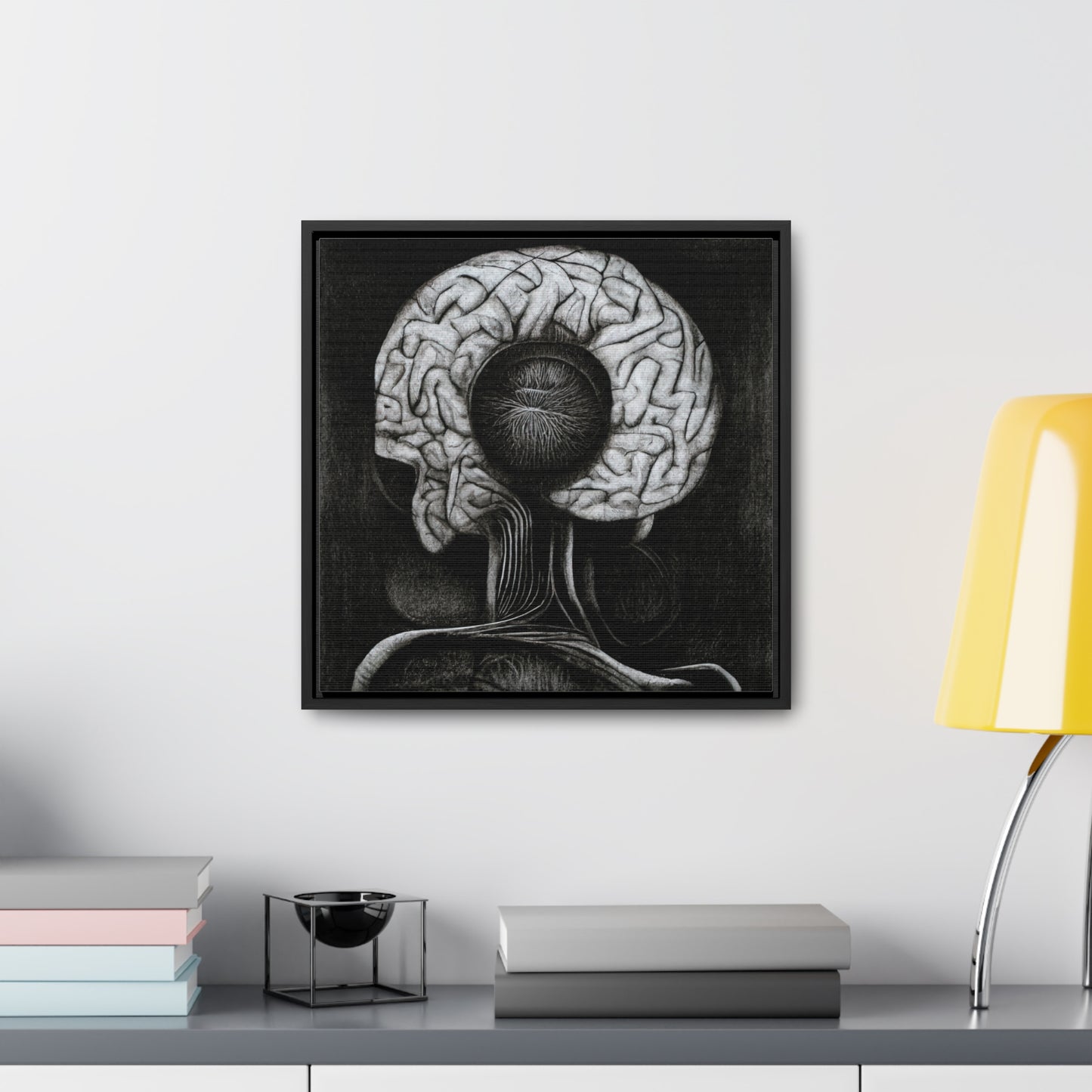 Brain 40, Valentinii, Gallery Canvas Wraps, Square Frame