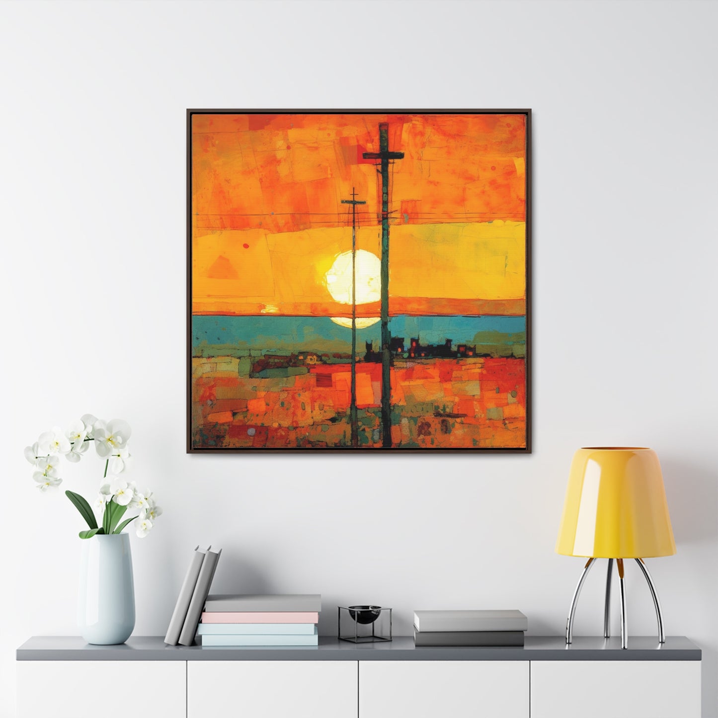 Land of the Sun 67, Valentinii, Gallery Canvas Wraps, Square Frame