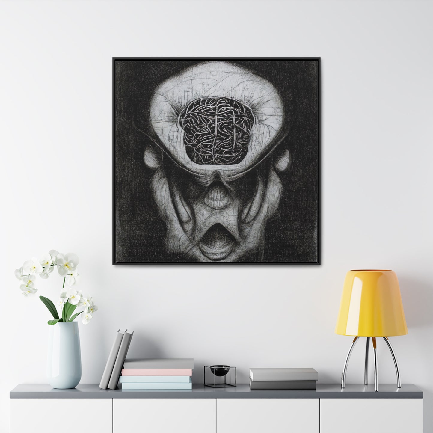 Brain 10, Valentinii, Gallery Canvas Wraps, Square Frame