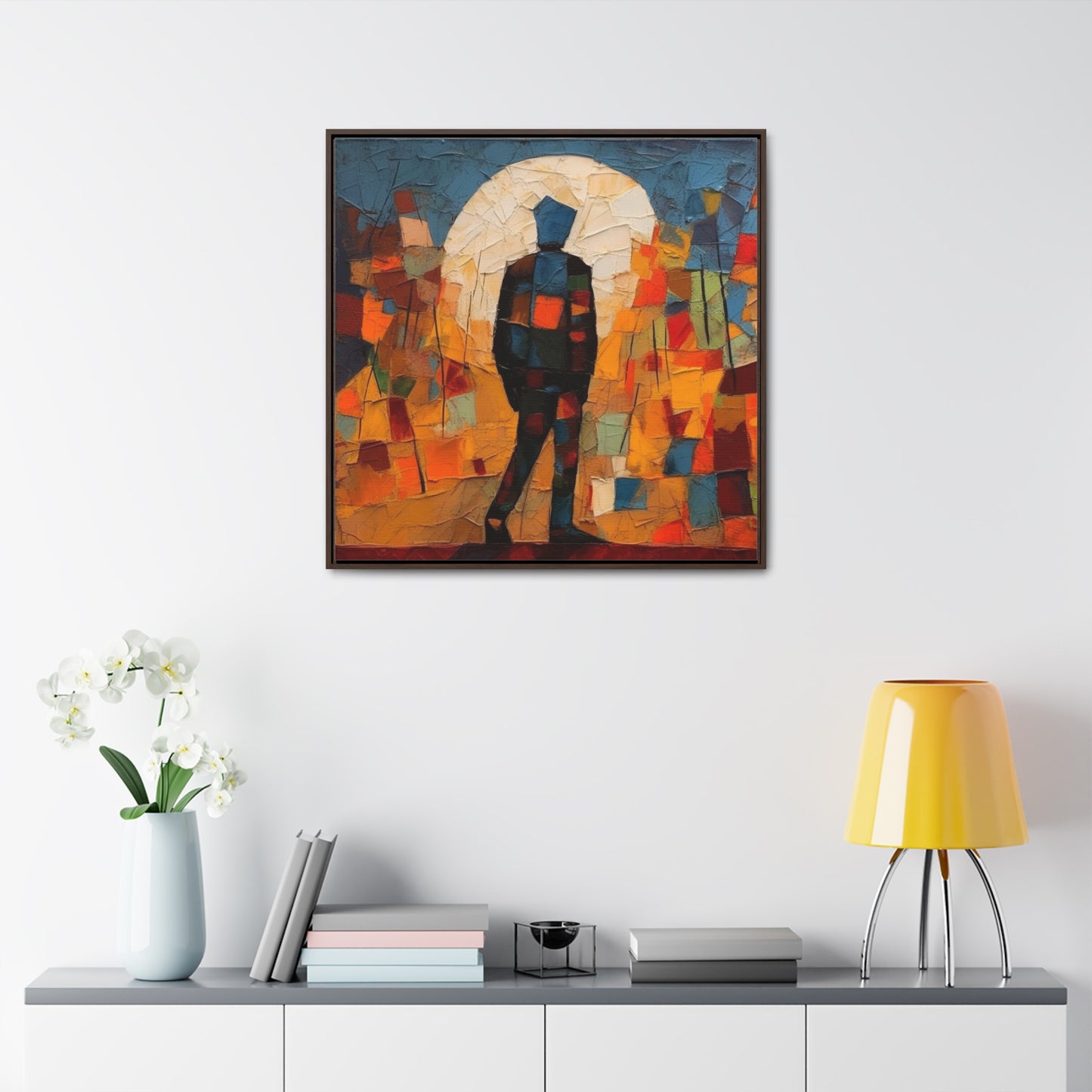 Sad Man 16, Gallery Canvas Wraps, Square Frame