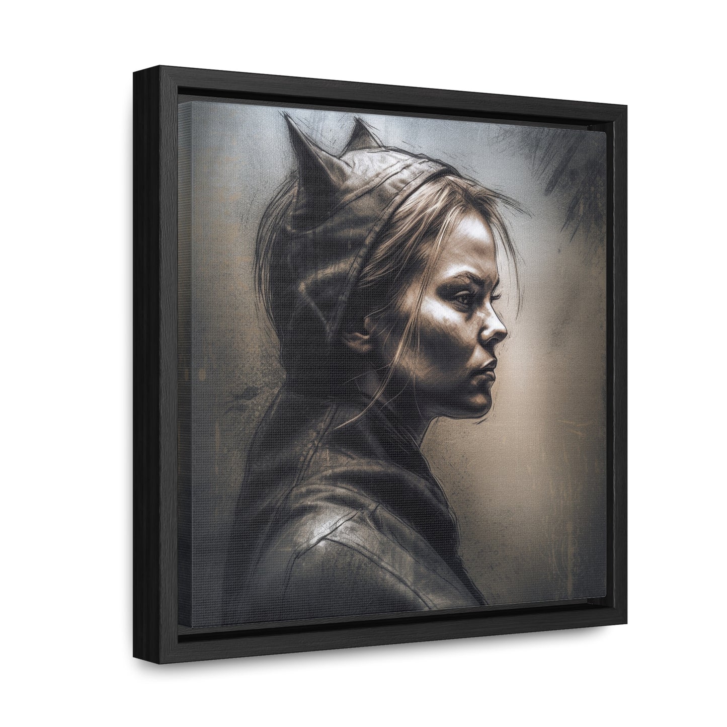 Cat Woman 8, Gallery Canvas Wraps, Square Frame