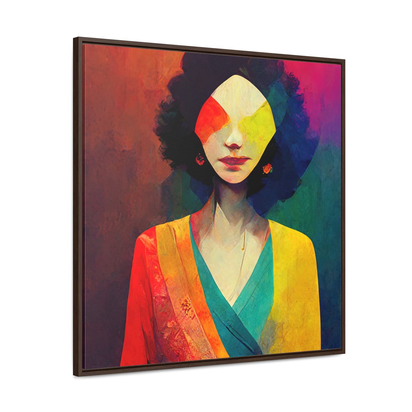 Lady's faces 4, Valentinii, Gallery Canvas Wraps, Square Frame