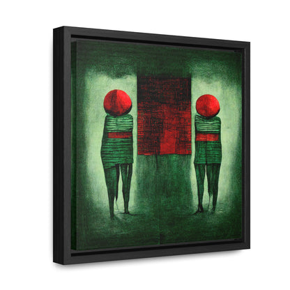 Loneliness Green Red 23, Valentinii, Gallery Canvas Wraps, Square Frame