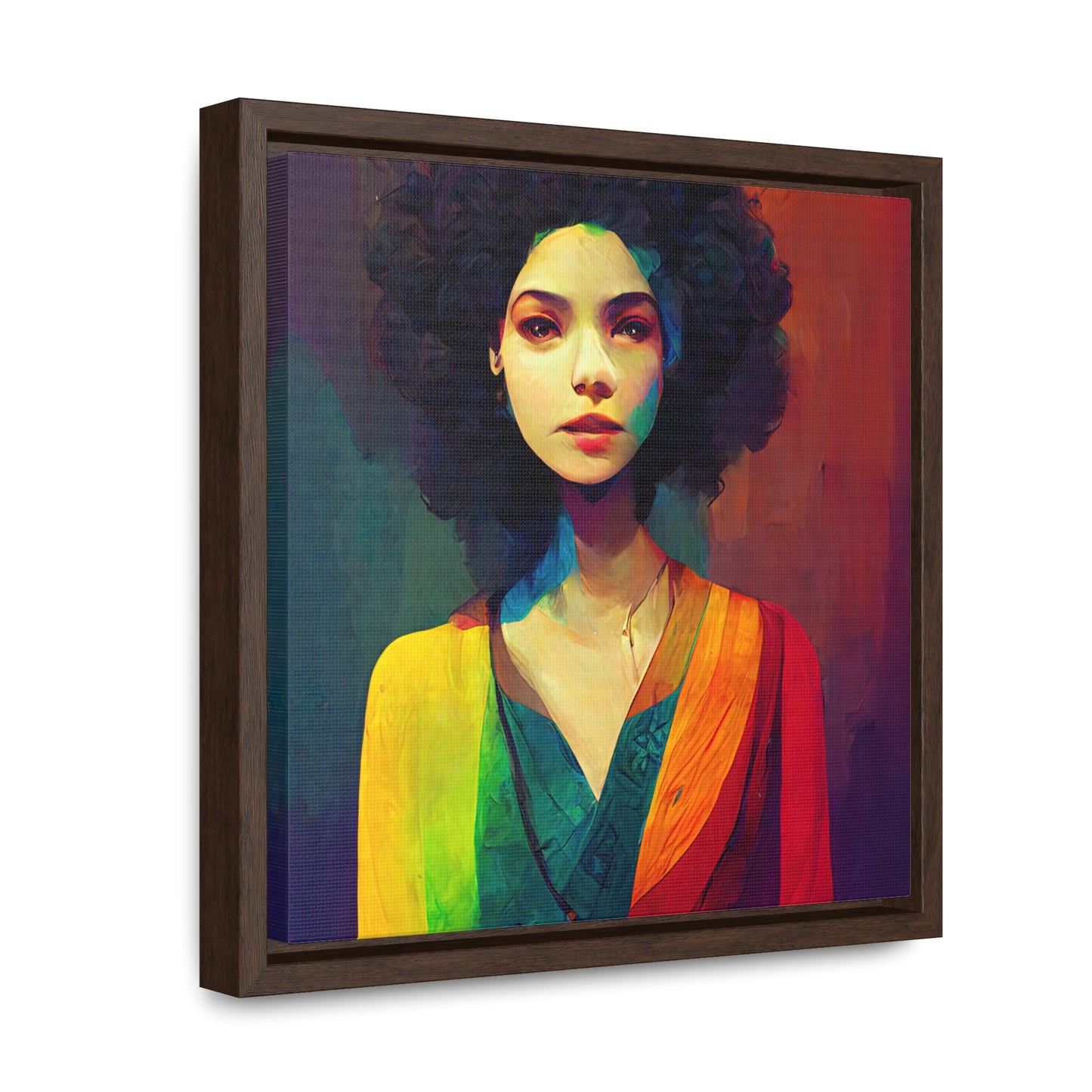 Lady's faces 24, Valentinii, Gallery Canvas Wraps, Square Frame