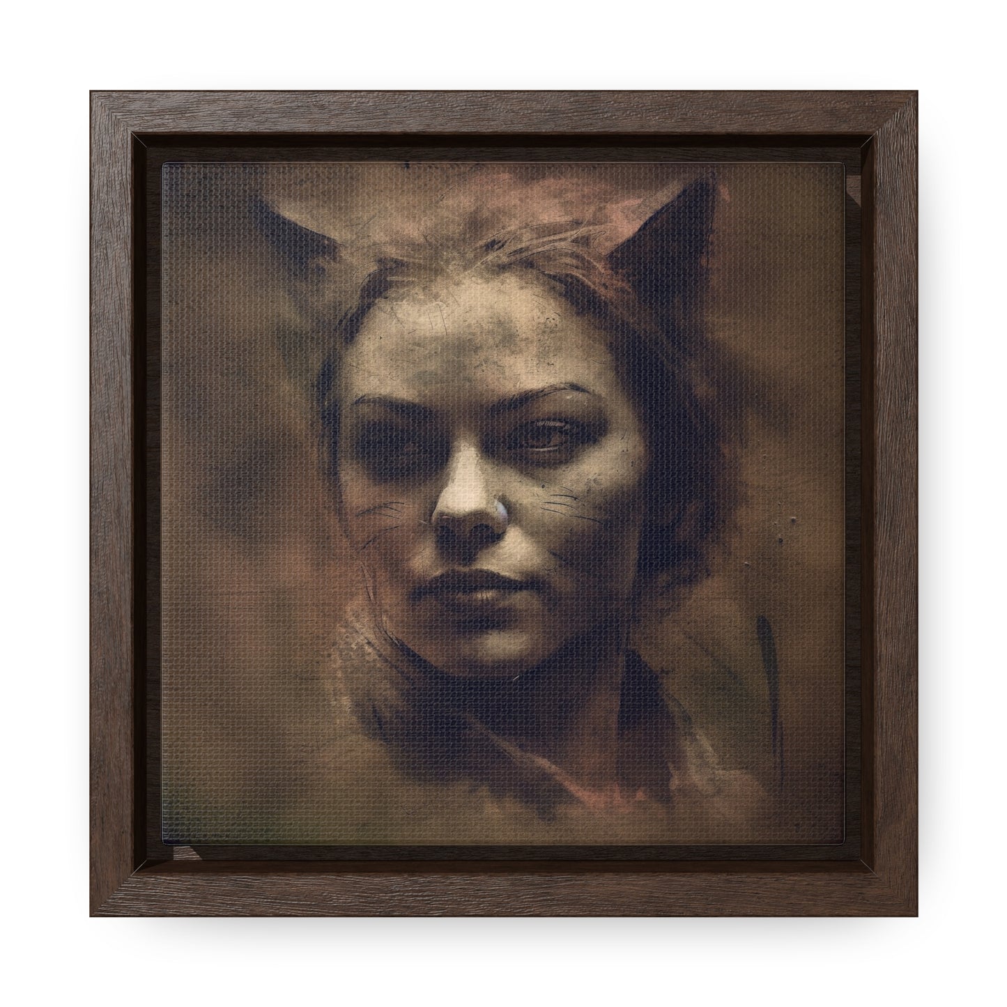 Cat Woman 24, Gallery Canvas Wraps, Square Frame