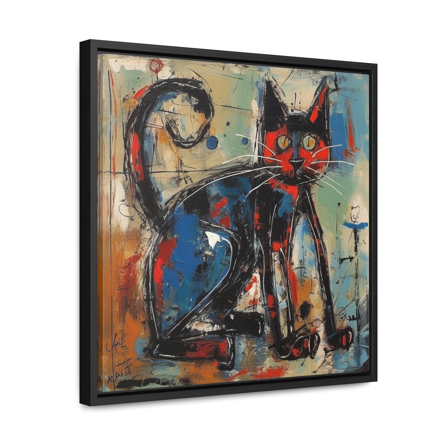 Cat 100, Gallery Canvas Wraps, Square Frame