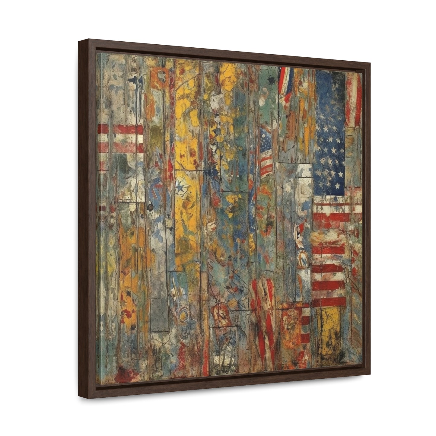 USA 9, Gallery Canvas Wraps, Square Frame