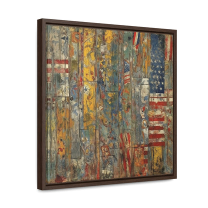 USA 9, Gallery Canvas Wraps, Square Frame