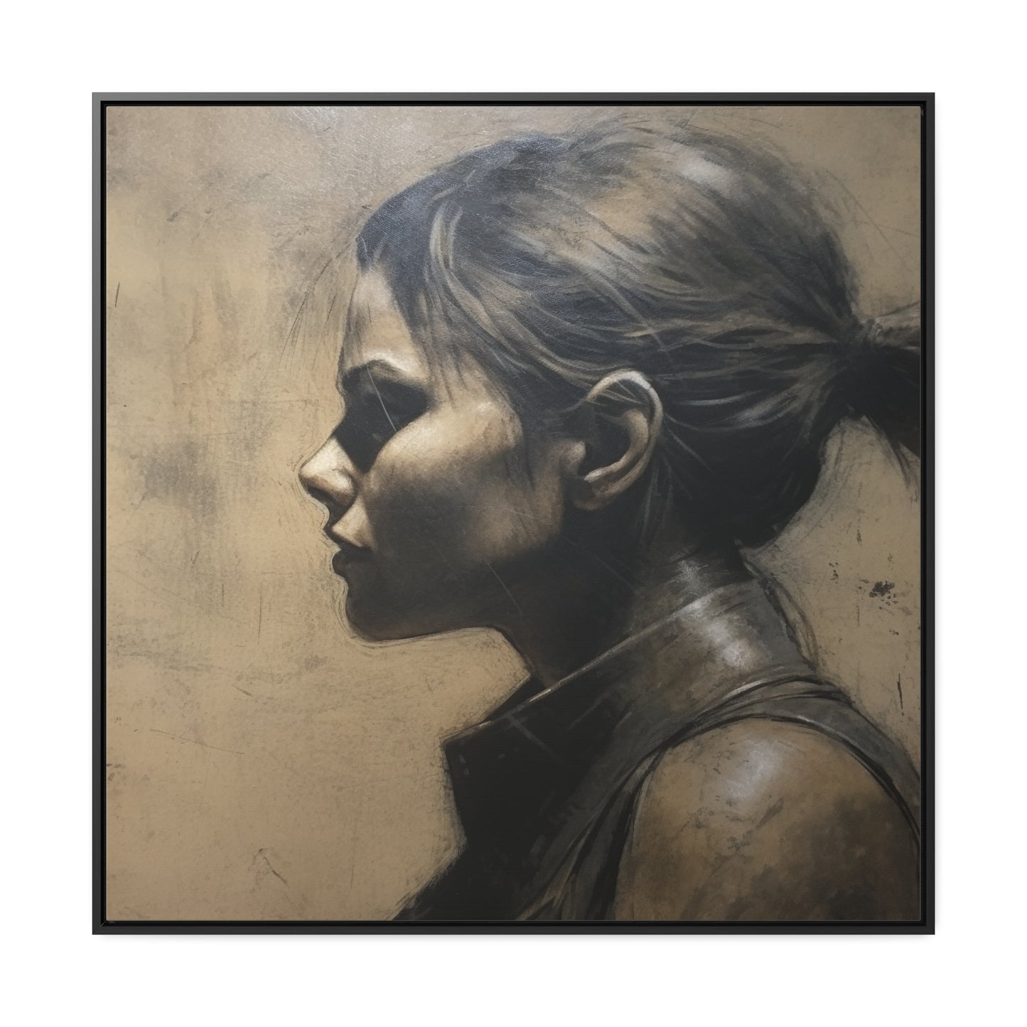 Cat Woman 11, Gallery Canvas Wraps, Square Frame