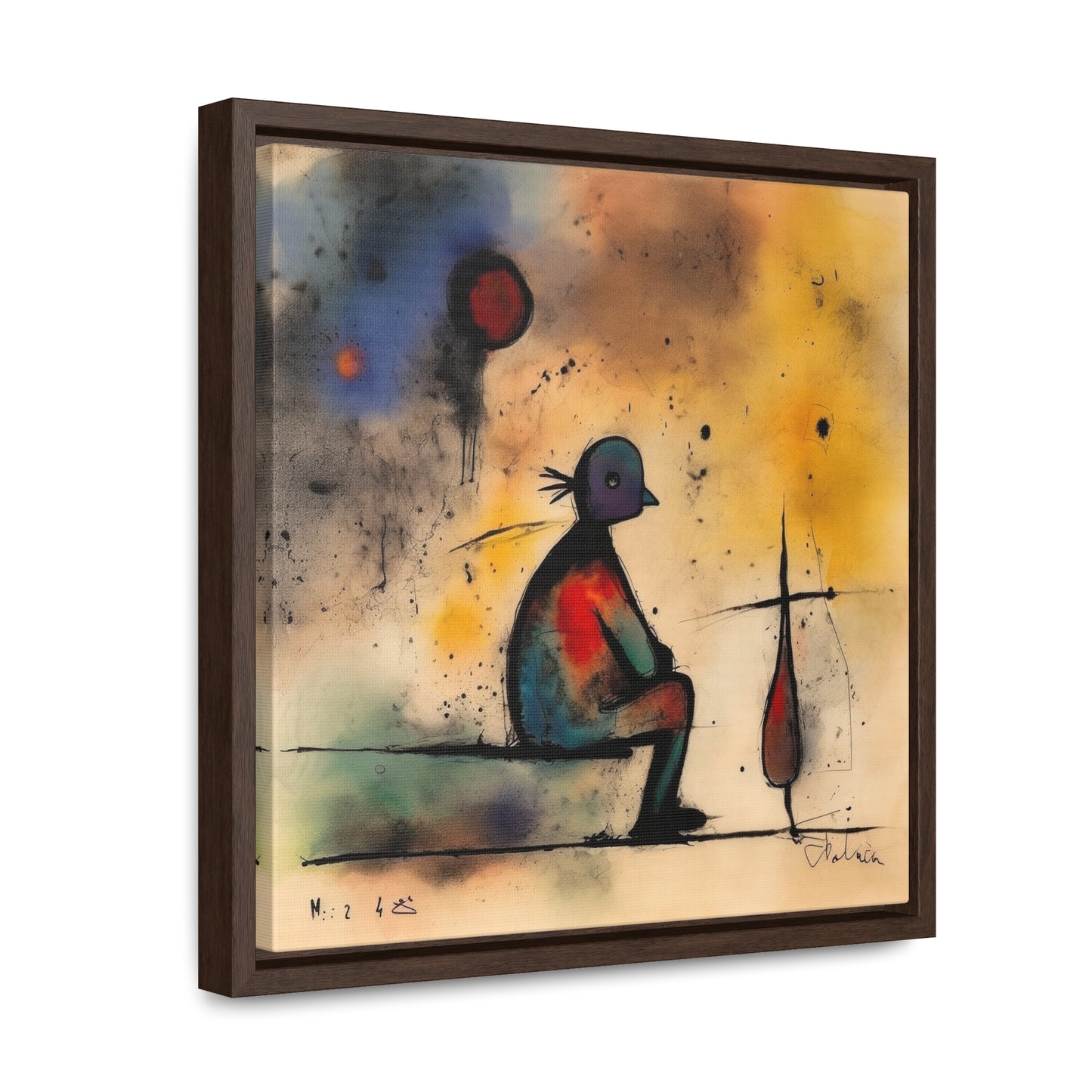 Sad Man 17, Valentinii, Gallery Canvas Wraps, Square Frame