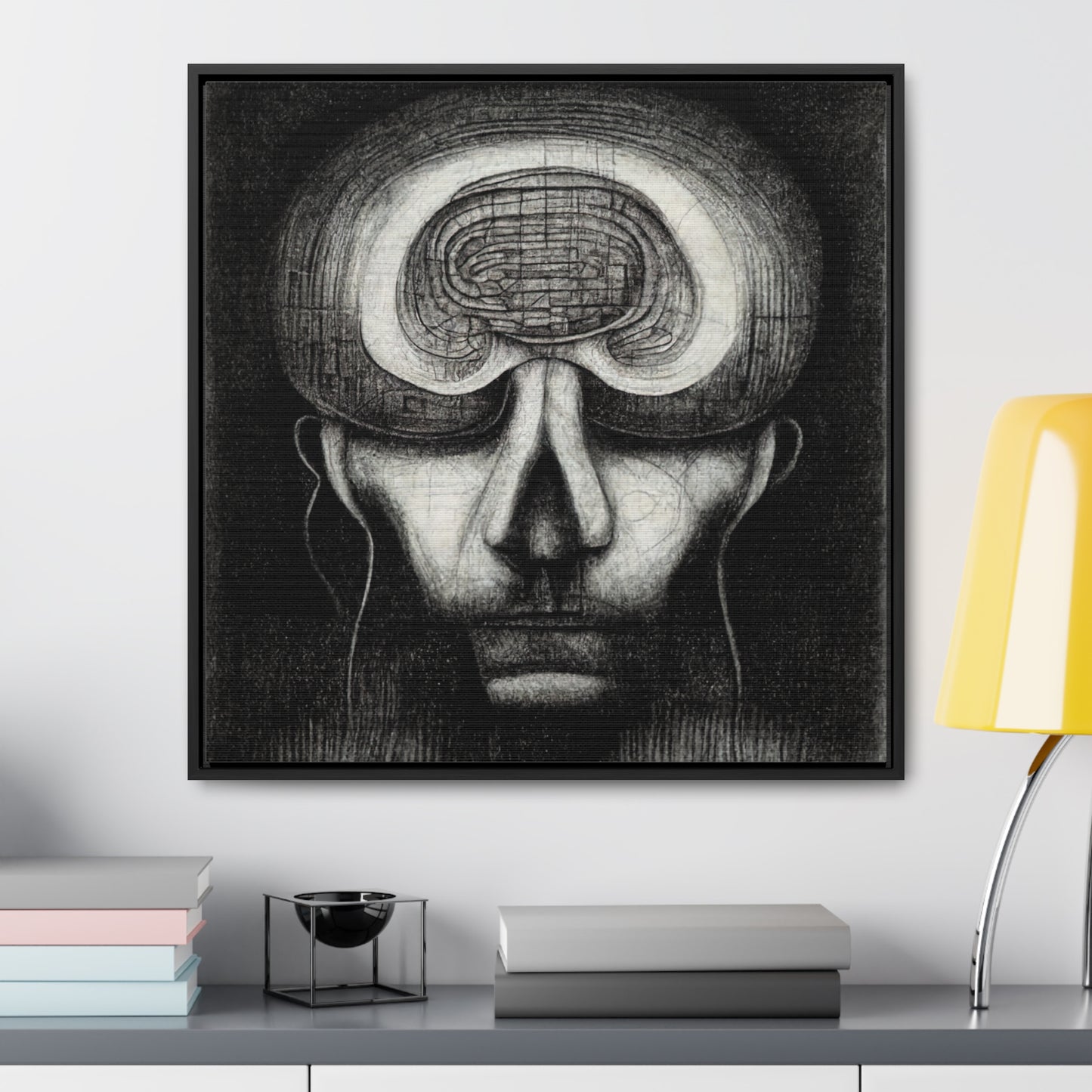 Brain 57, Valentinii, Gallery Canvas Wraps, Square Frame