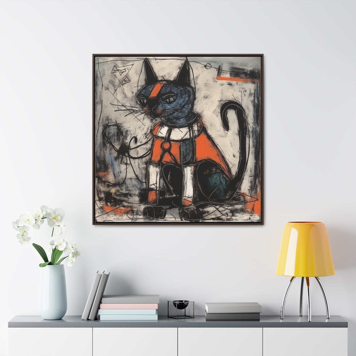 Cat 42, Gallery Canvas Wraps, Square Frame