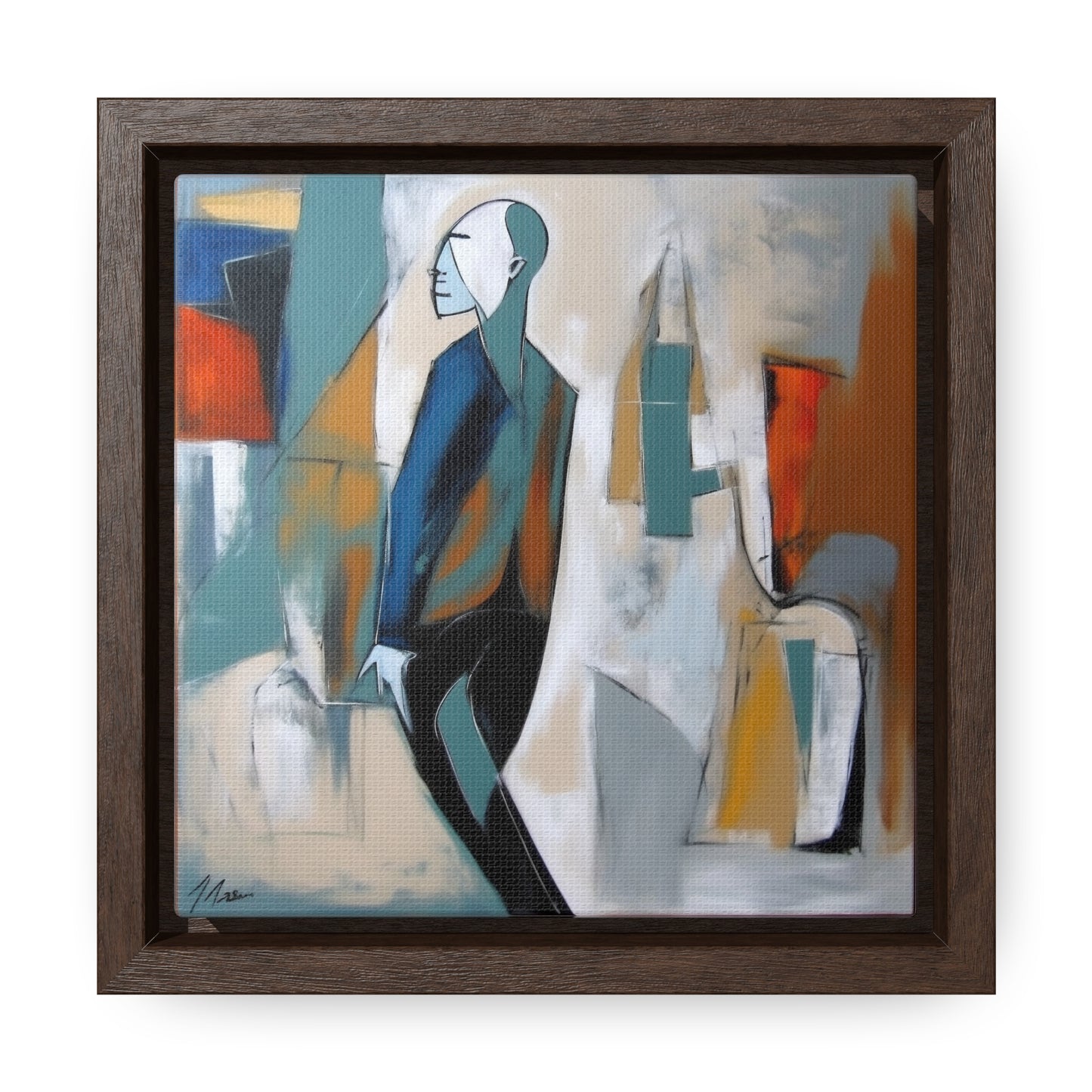 Sad Man 29, Valentinii, Gallery Canvas Wraps, Square Frame