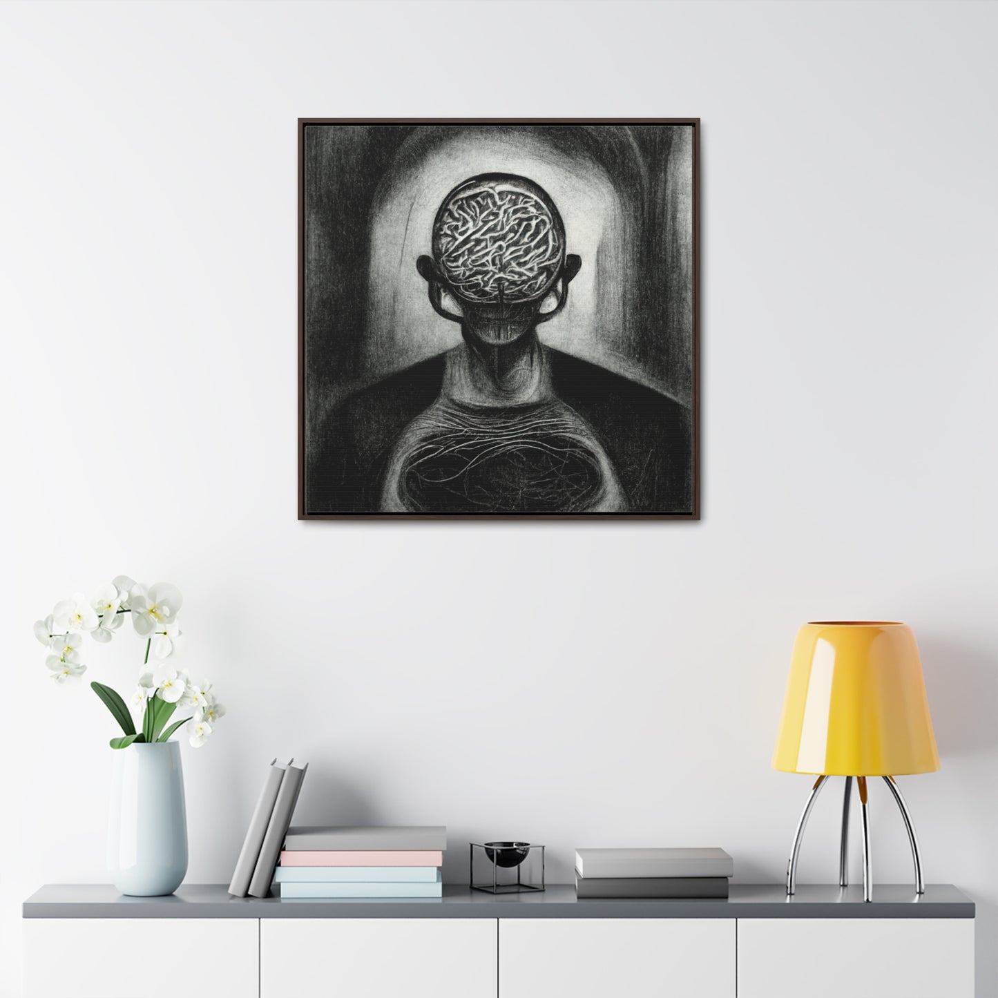 Brain 2, Valentinii, Gallery Canvas Wraps, Square Frame