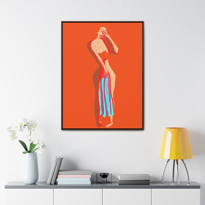 The Orange Towel, Original Eduard Pavel, Gallery Canvas Wraps, Vertical Frame