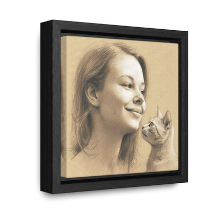 Cat Woman 30, Gallery Canvas Wraps, Square Frame