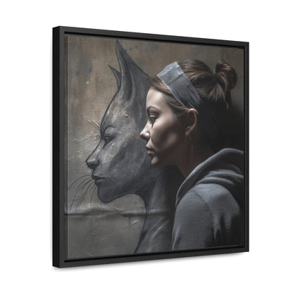 Cat Woman 7, Gallery Canvas Wraps, Square Frame