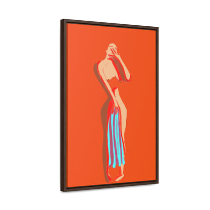 The Orange Towel, Original Eduard Pavel, Gallery Canvas Wraps, Vertical Frame