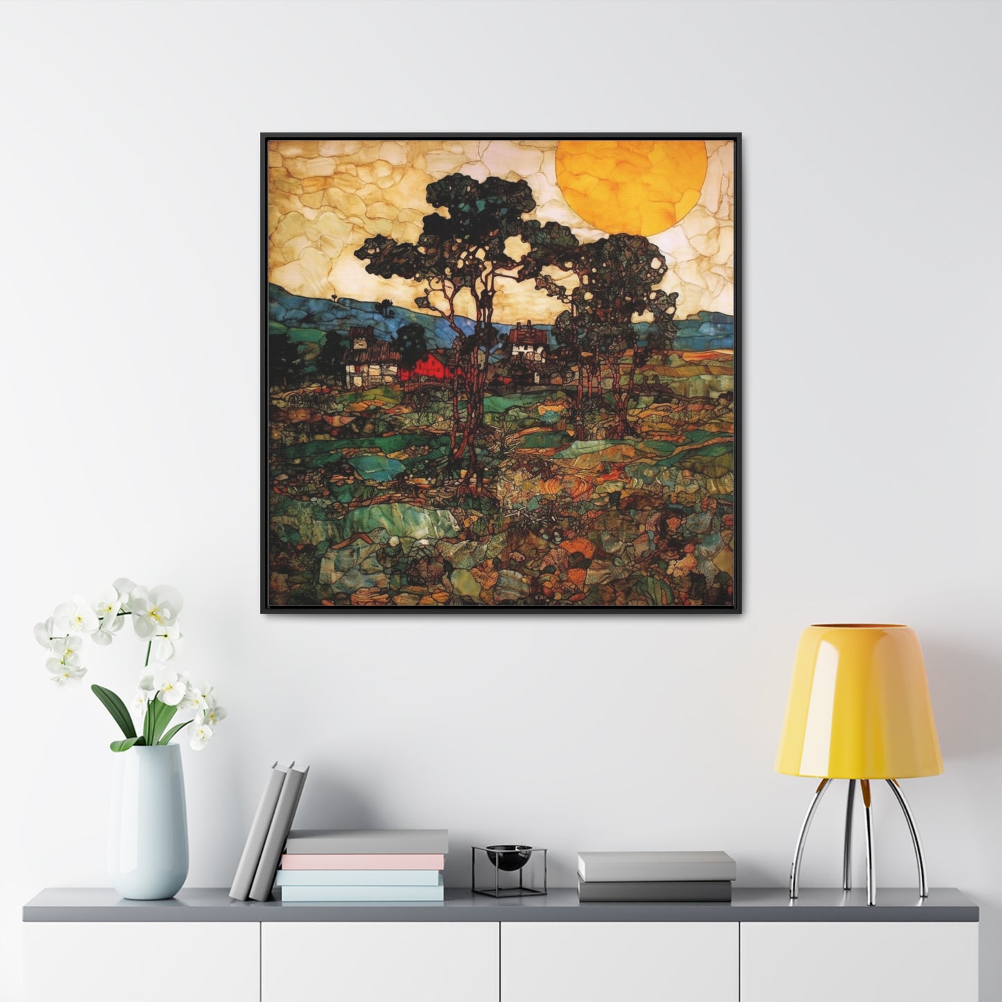 Land of the Sun 45, Valentinii, Gallery Canvas Wraps, Square Frame